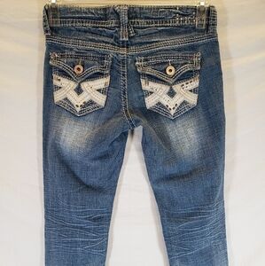 NYC Hydraulic Medium Washed Denim Capris Sz 2